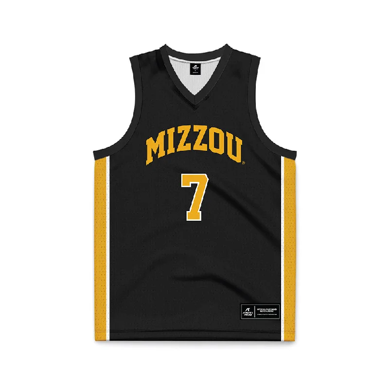 Missouri - NCAA Women's Basketball : Lucija Milkovic - Black Basketball Jersey Luxury Jersey Tee