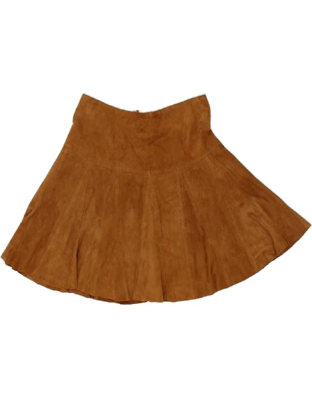 ANNA LASCATA Womens Suede Skirt EU 34 XS W26  Brown corduroy skirt textured