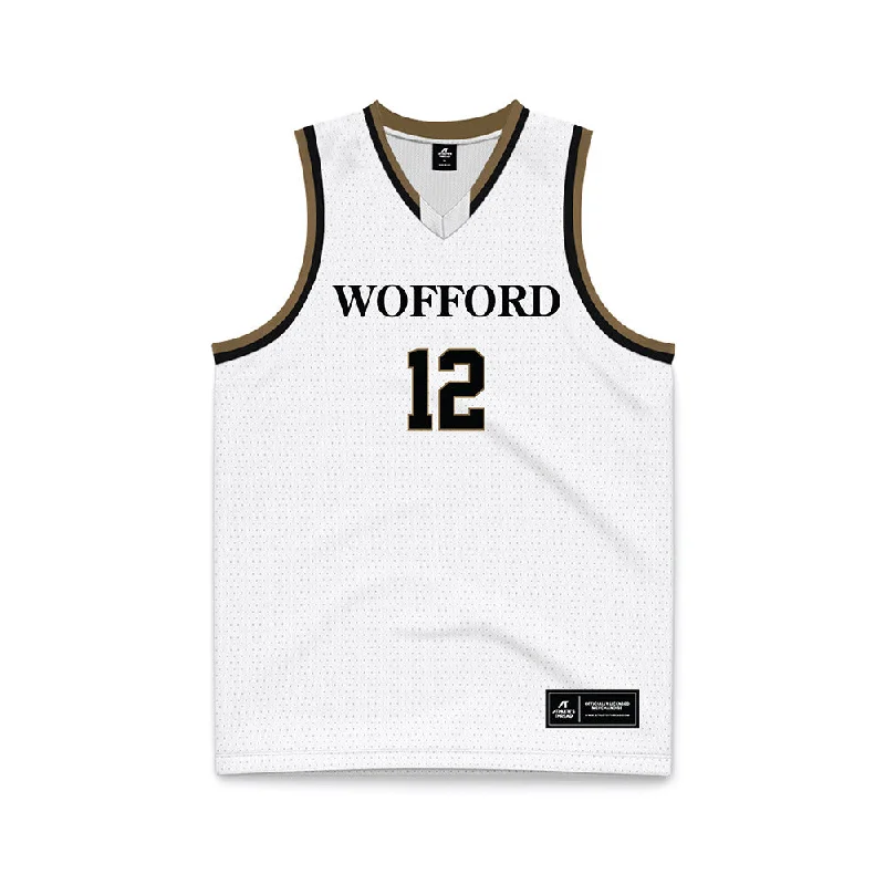 Wofford - NCAA Women's Basketball : Rachael Rose - White Basketball Jersey Premium Jersey Tee