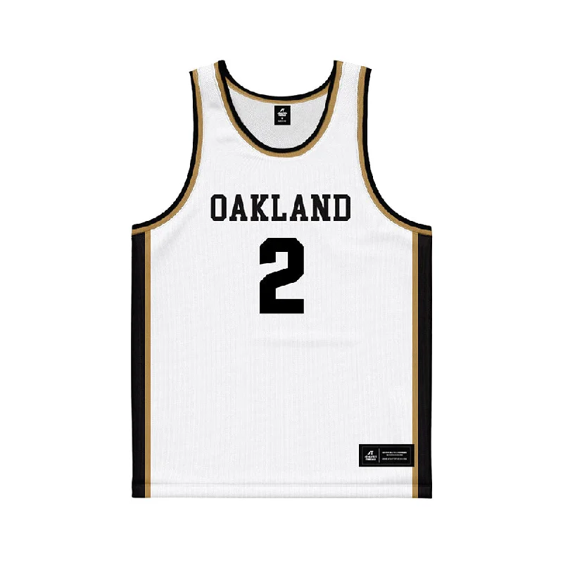 Oakland - NCAA Women's Basketball : Madison Skorupski - White Basketball Jersey Vintage Jersey Tee