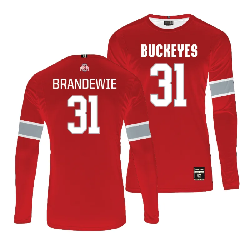 Ohio State Women's Red Volleyball Jersey - Eloise Brandewie Daily Wear Jersey Tee