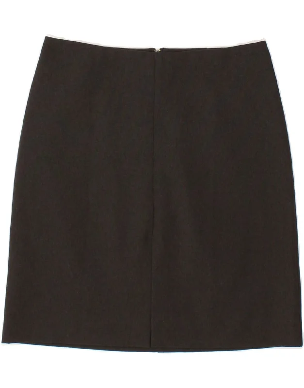 BENETTON Womens Straight Skirt IT 38 XS W24  Black Polyester cashmere skirt soft