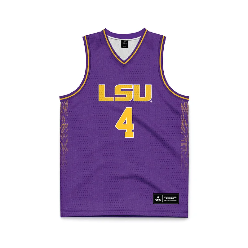 LSU - NCAA Women's Basketball : Flaujae Johnson - Fashion Jersey Silk Jersey Blouse