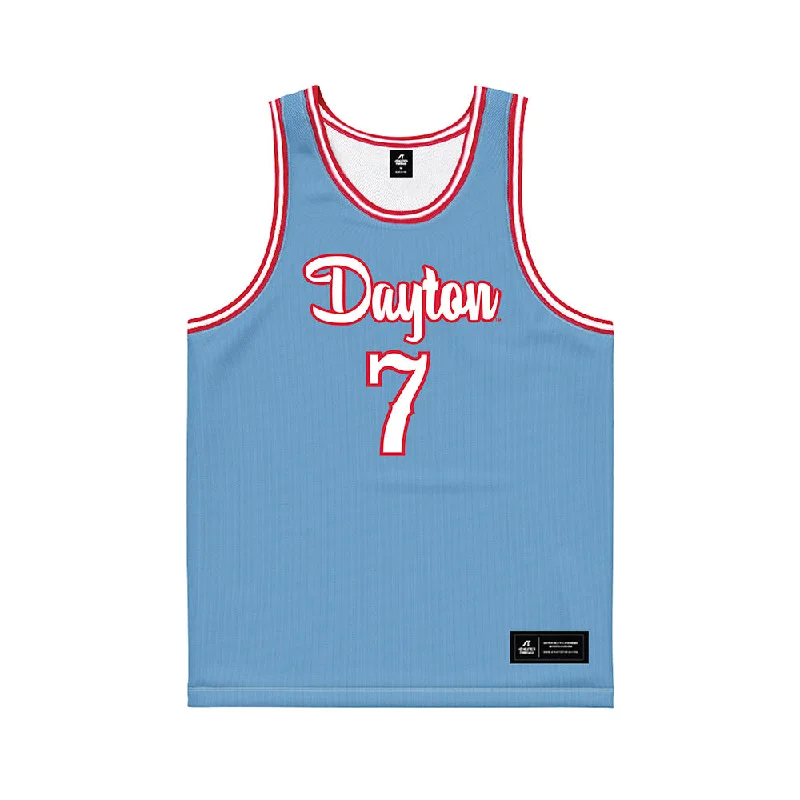 Dayton - NCAA Women's Basketball : Olivia Leung - Blue Basketball Jersey Lightweight Jersey Top