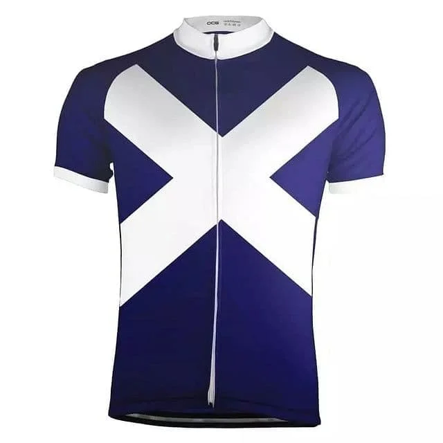 Scotland Flag Cycling Jersey Ribbed Jersey Tee