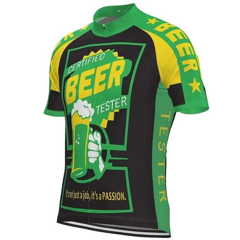 Certified Beer Tester Cycling Jersey Animal Print Jersey Tee