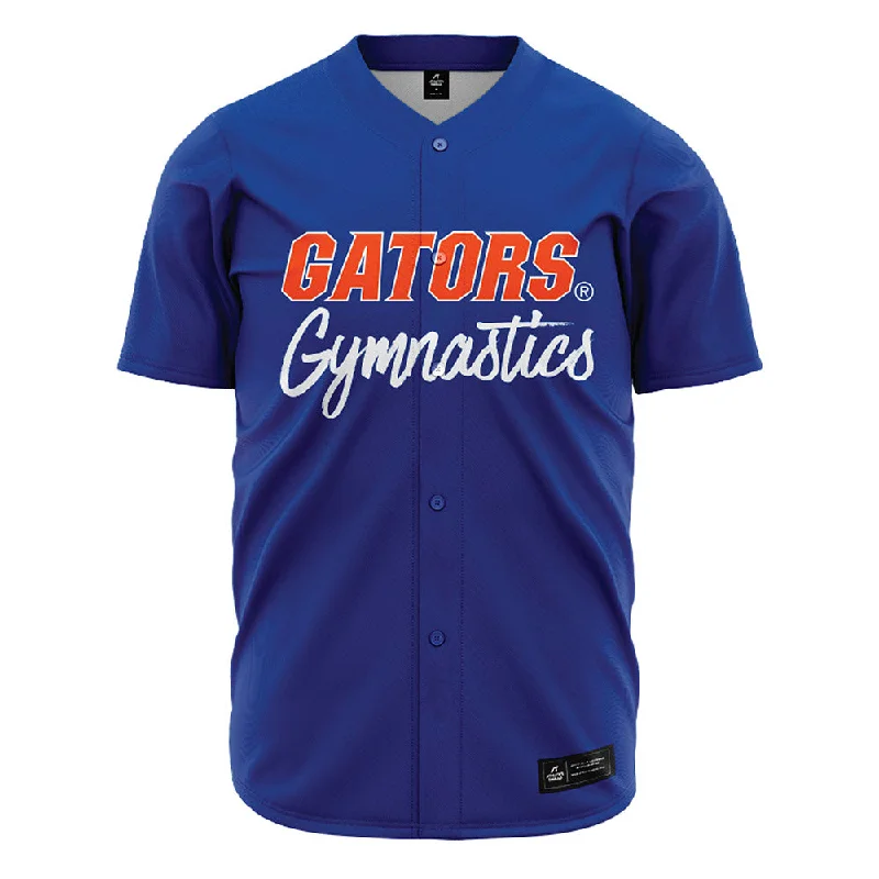 Florida - NCAA Women's Gymnastics : Kaylee Bluffstone - Blue Jersey Maximalist Jersey Tee