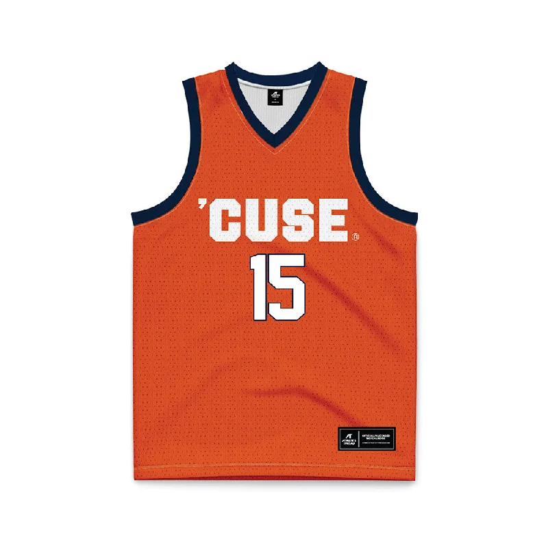 Syracuse - NCAA Women's Basketball : Angelica Velez - Orange Basketball Jersey Olive Green Jersey Tee