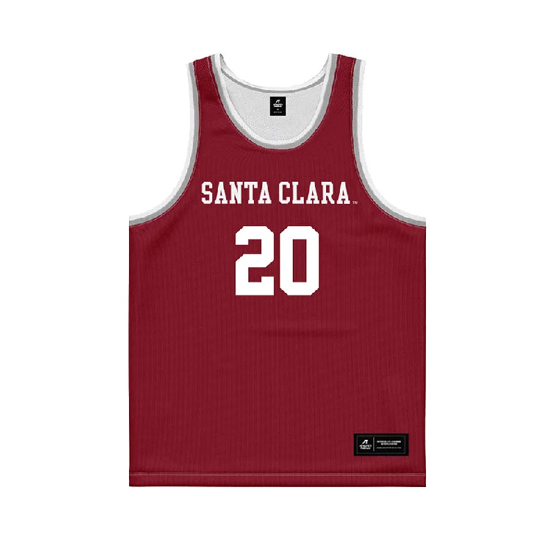 SCU - NCAA Women's Basketball : Kaya Ingram - Red Basketball Jersey Animal Print Jersey Tee