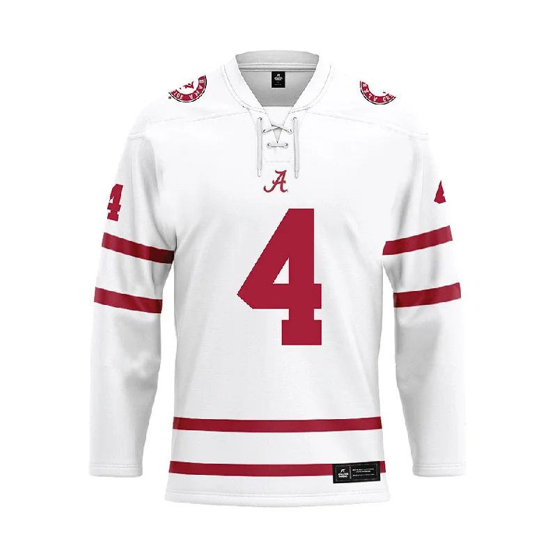 Alabama - NCAA Women's Track & Field : Makenna Estes - White Hockey Jersey Turtle Neck Jersey Shirt