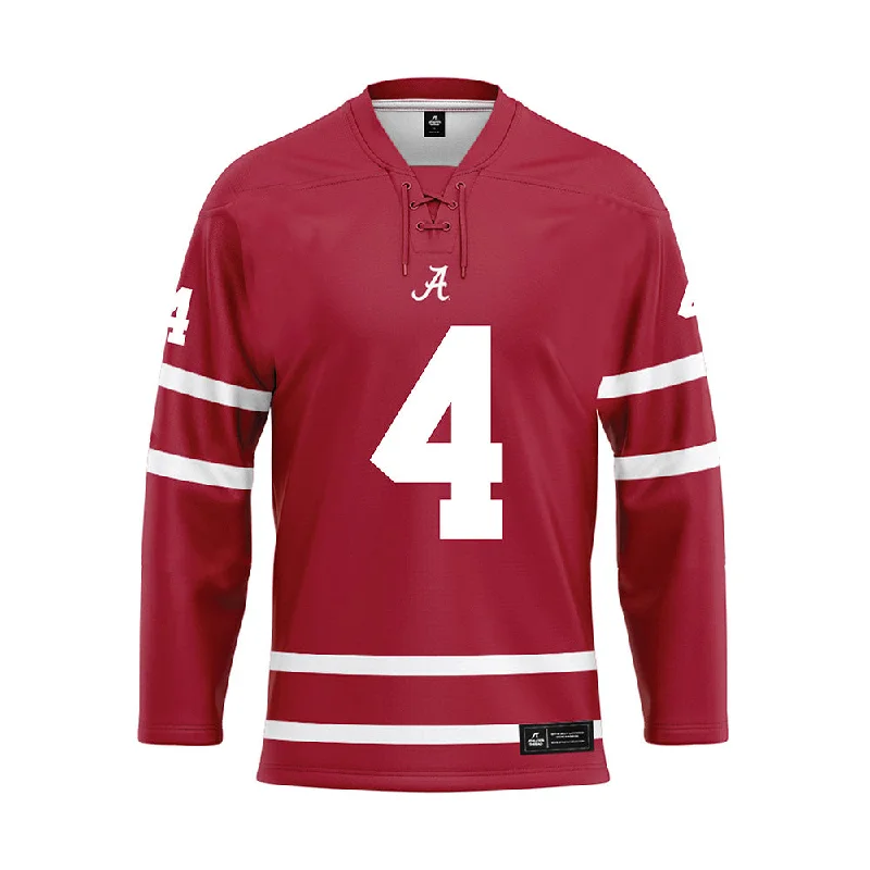 Alabama - NCAA Women's Track & Field : Makenna Estes - Crimson Hockey Jersey Ribbed Jersey Tee