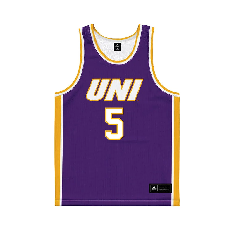 Northern Iowa - NCAA Women's Basketball : Ryley Goebel - Basketball Jersey Geometric Jersey Top