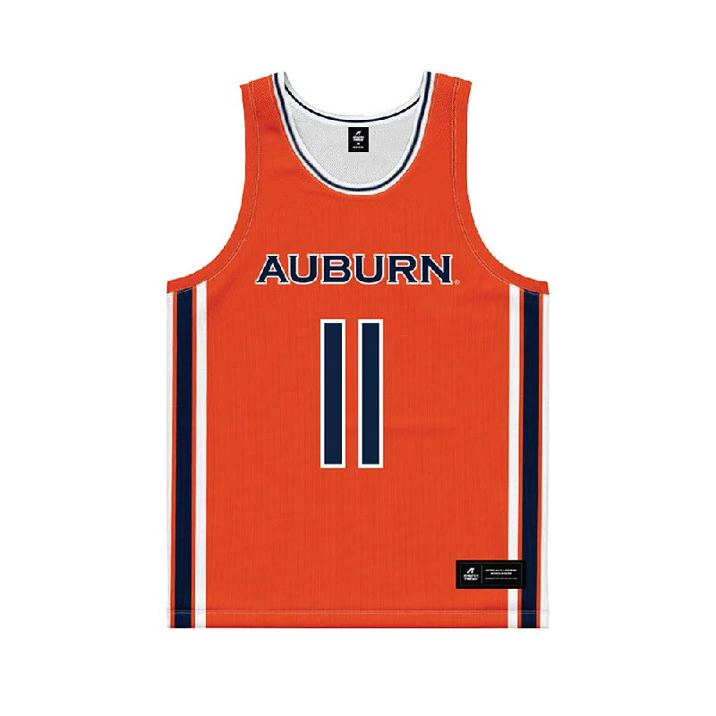 Auburn - NCAA Women's Basketball : Syriah Daniels - Orange Basketball Jersey Vintage Jersey Tee