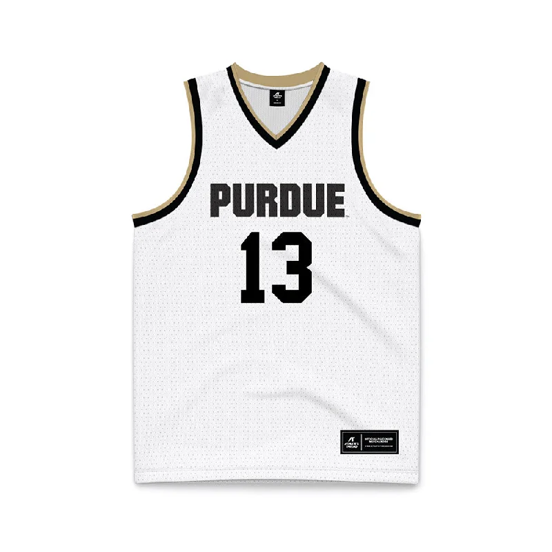 Purdue - NCAA Women's Basketball : Ella Collier - White Basketball Jersey Ruby Red Jersey Shirt