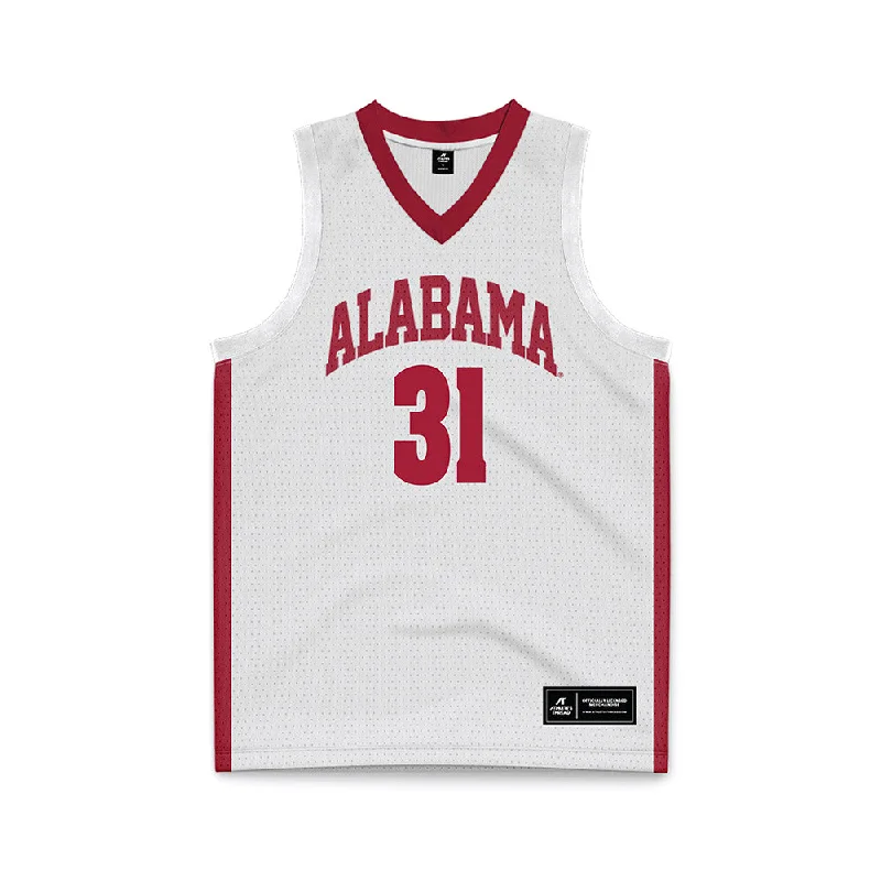 Alabama - NCAA Women's Basketball : Naomi Jones - White Basketball Jersey Sophisticated Jersey Tee