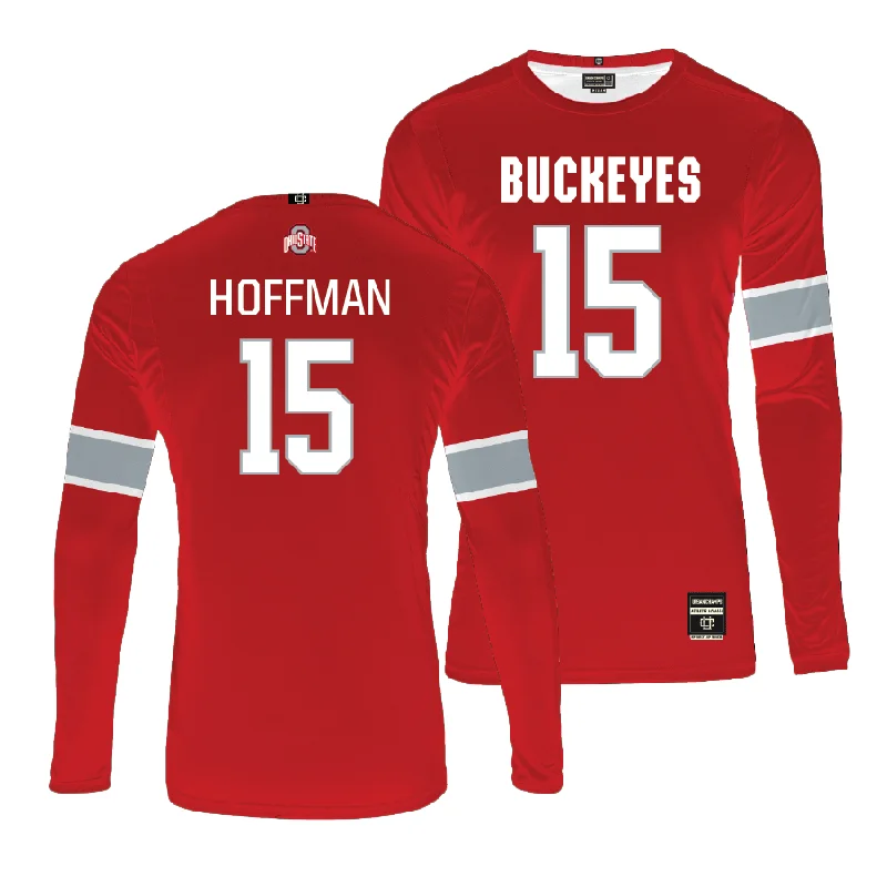 Ohio State Women's Red Volleyball Jersey - Kaitlyn Hoffman Soft Jersey Shirt