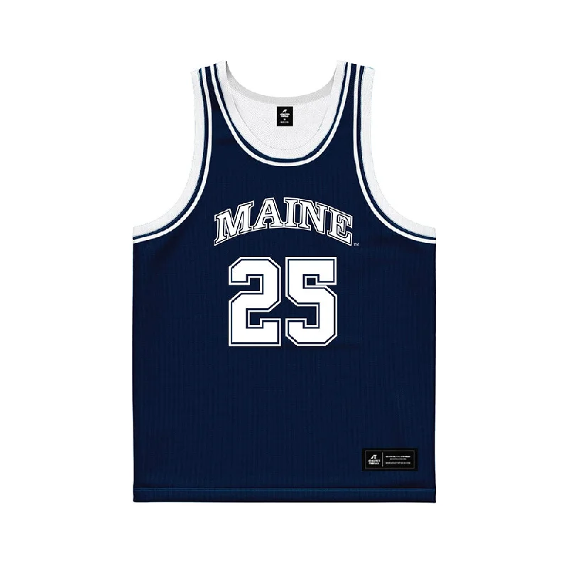 Maine - NCAA Women's Basketball : Caroline Dotsey - Navy Basketball Jersey Hemp Jersey Tee