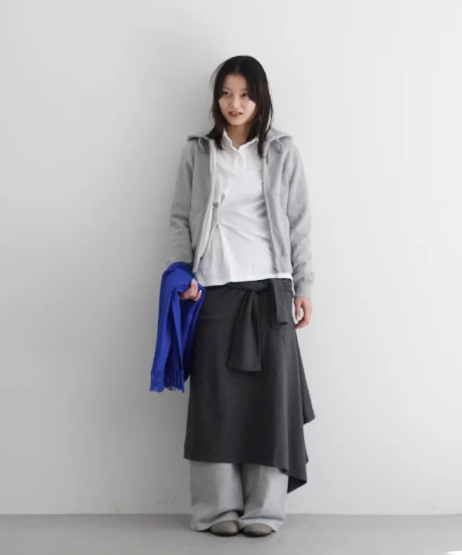 OUR LEGACY SASH SKIRT "DARK GREY MELANGE JERSEY" Recycled Jersey Tee