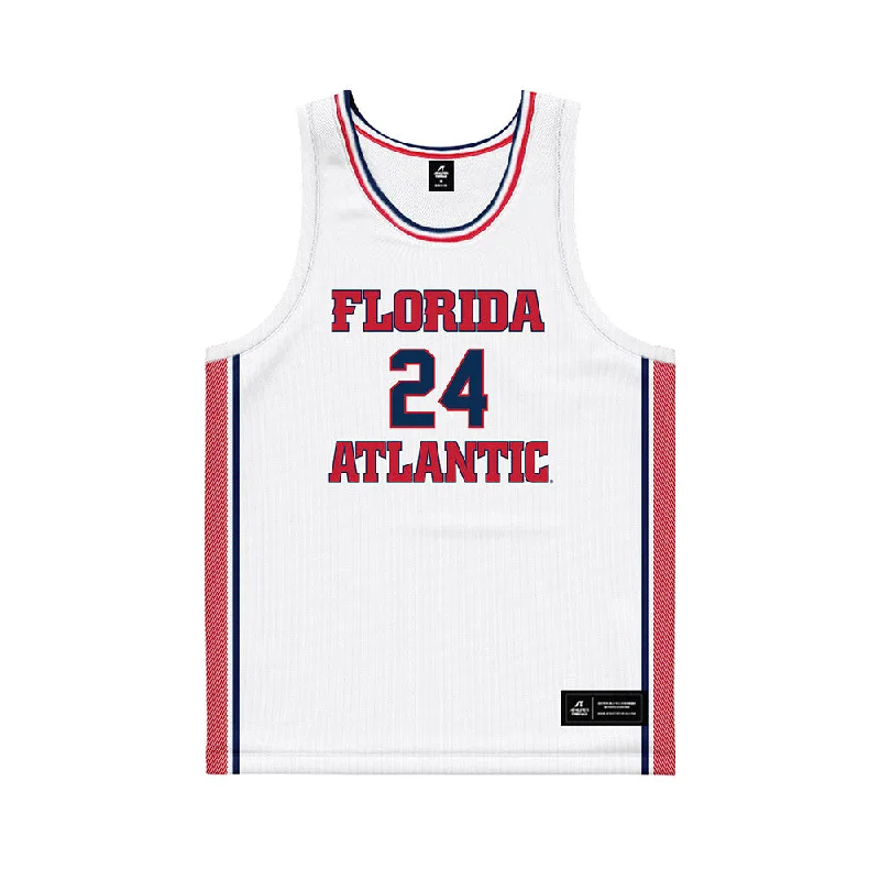 FAU - NCAA Women's Basketball : Sydney Mains - Basketball Jersey Striped Jersey Top