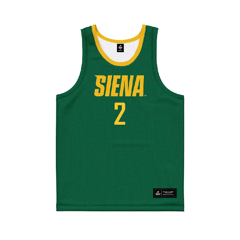 Siena - NCAA Women's Basketball : Aniya Hooker - Green Basketball Jersey Mint Green Jersey Tee