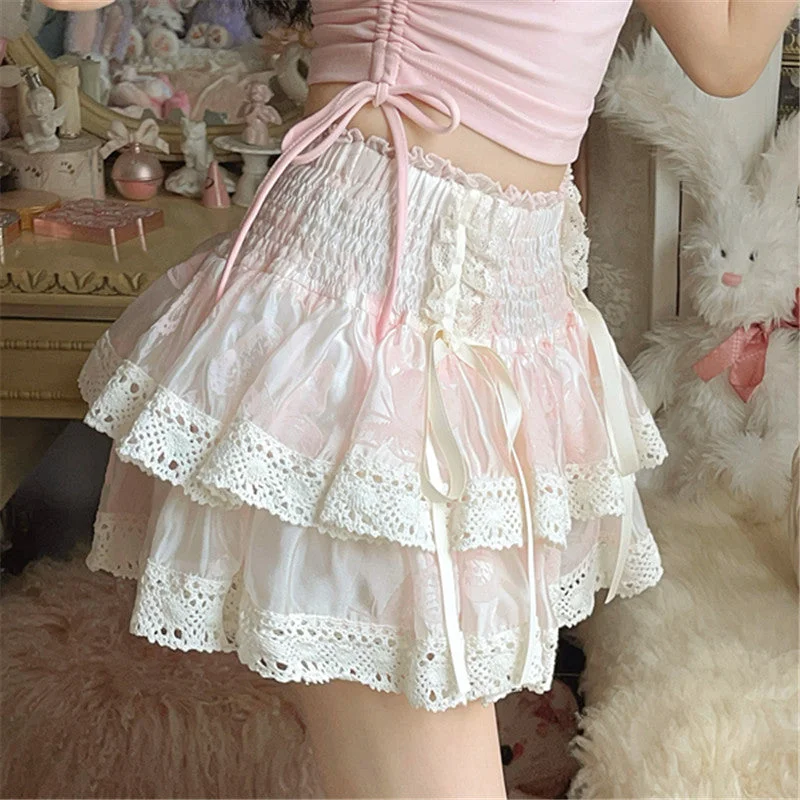 Sweet Cute Tutu Skirt PA10066 silk skirt elegant