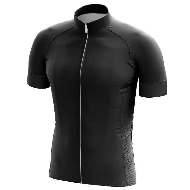 GG BASICS | Black Cycling Jersey Polo Neck Jersey Top