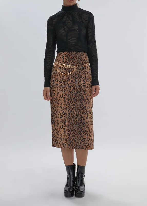 Animal print skirt velvet skirt luxury