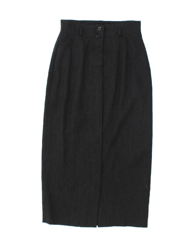 MARELLA Womens Maxi Skirt UK 12 Medium W34  Grey Wool pencil skirt chic