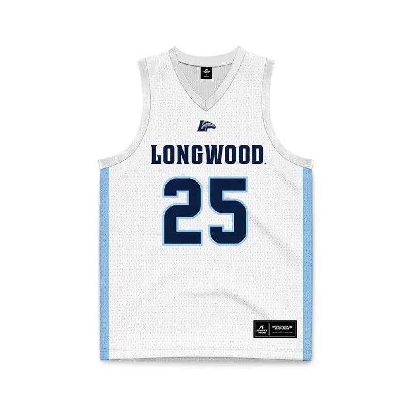 Longwood - NCAA Women's Basketball : Mariah Wilson - Basketball Jersey Navy Blue Jersey Tee