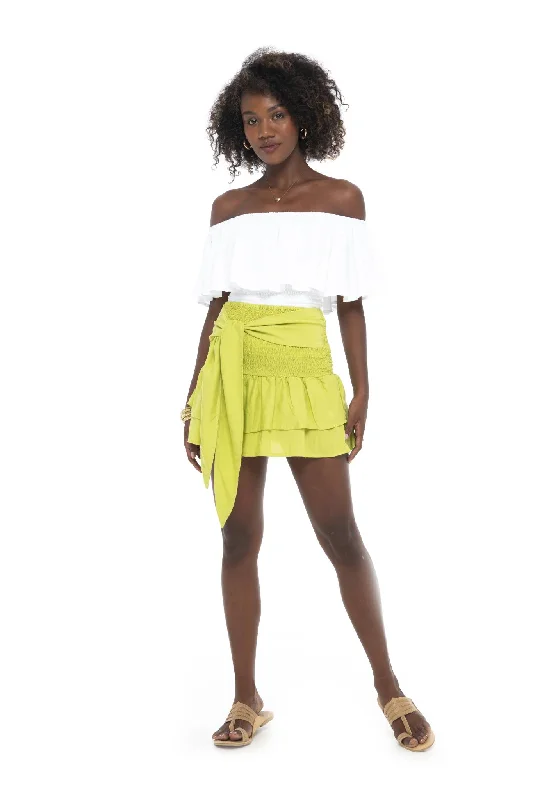 Solids Tie Short Skirt pencil skirt chic