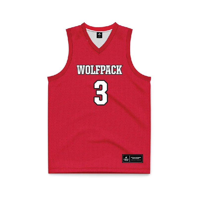 NC State - NCAA Women's Basketball : Zamareya Jones - Red Basketball Jersey Women's Jersey Top