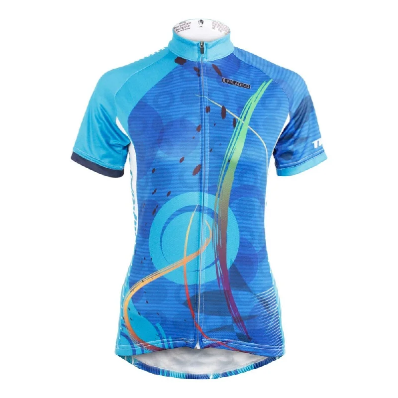 NEW Cool Blue Swirl Women's Cycling Jersey Sustainable Jersey Tee