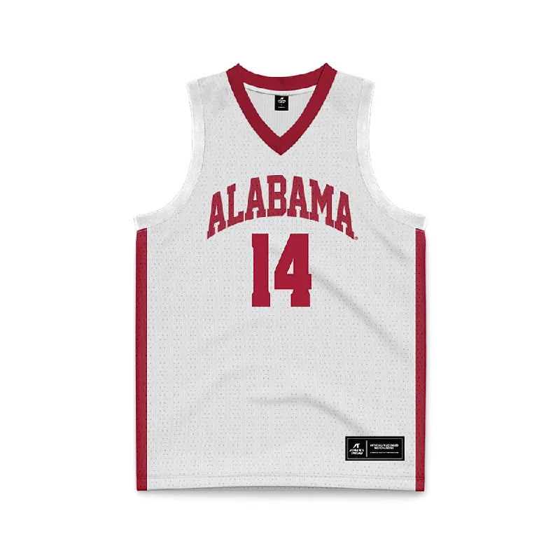 Alabama - NCAA Women's Basketball : Zaay Green - White Basketball Jersey Lightweight Jersey Top