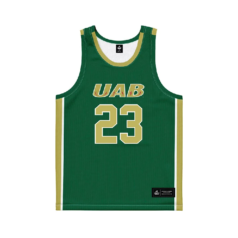 UAB - NCAA Women's Basketball : Jade Weathersby - Green Basketball Jersey Halter Neck Jersey Tee