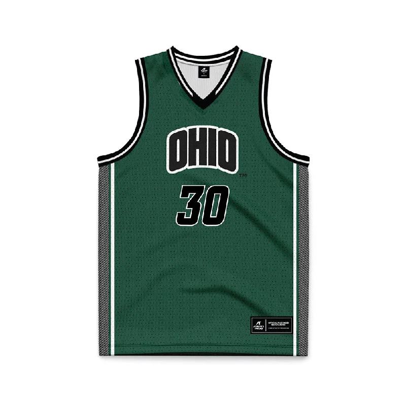 Ohio - NCAA Women's Basketball : Madison Lim - Green Basketball Jersey Casual Jersey Blouse