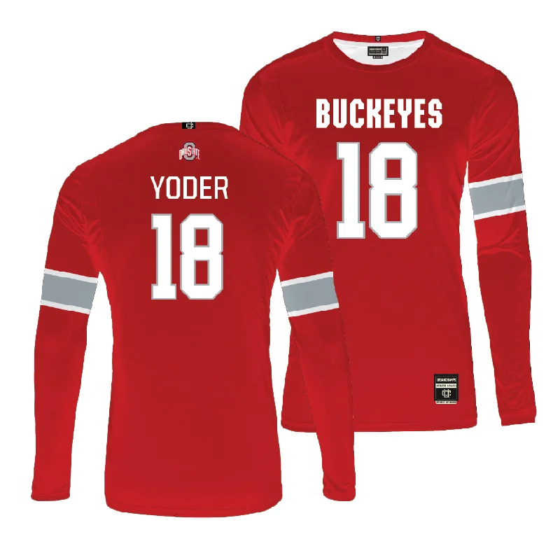 Ohio State Women's Red Volleyball Jersey   - Abby Yoder Boutique Jersey Tee