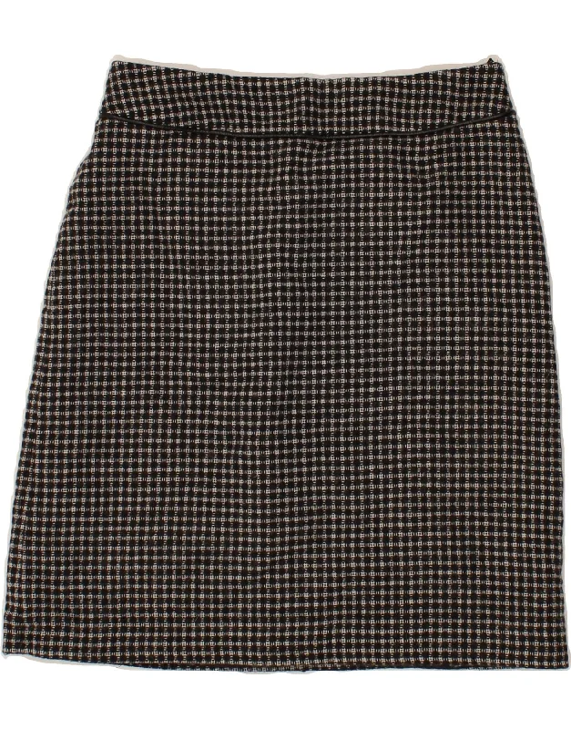 LAURA ASHLEY Womens Midi Skirt UK 12 Medium W28  Black Geometric Polyester modal blend skirt