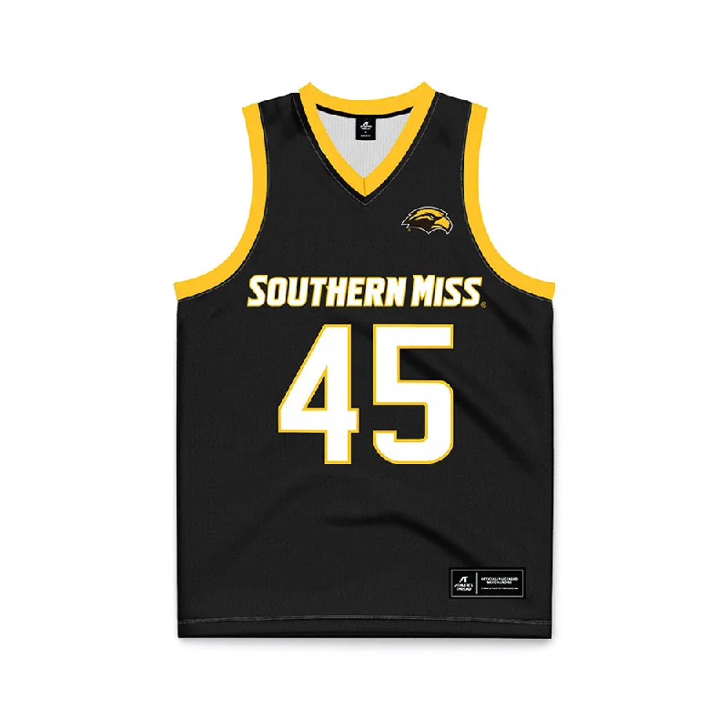 Southern Miss - NCAA Women's Basketball : Melyia Grayson - White Jersey High-End Jersey Tee