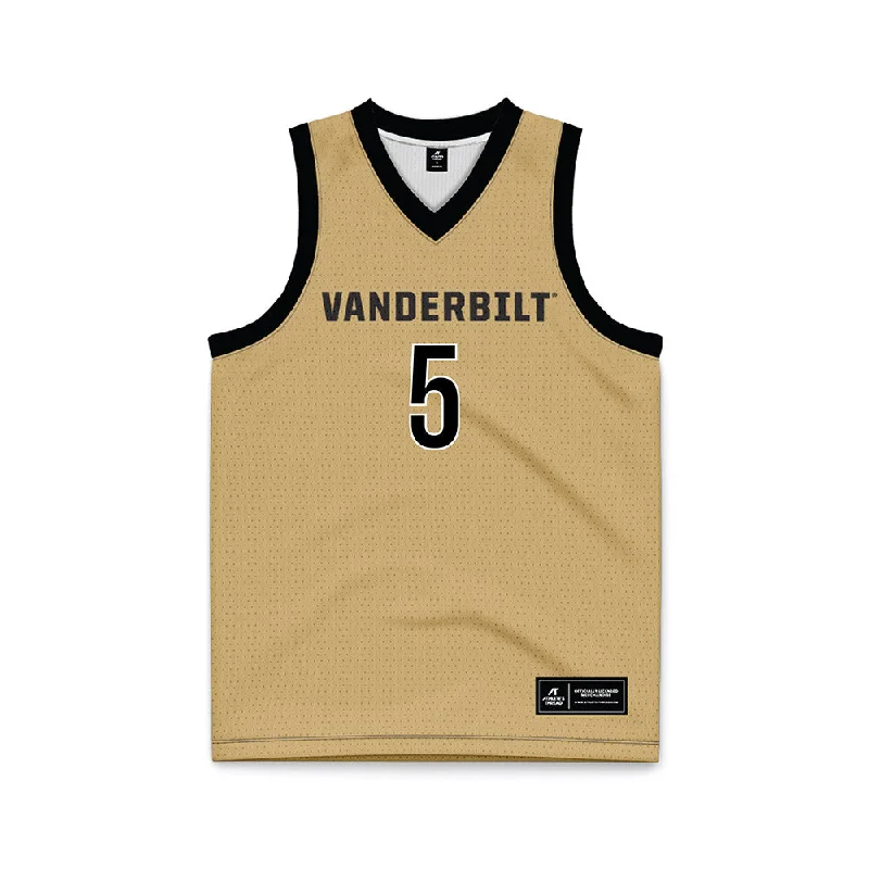 Vanderbilt - NCAA Women's Basketball : Leilani Kapinus - Gold Basketball Jersey Lavender Jersey Tee