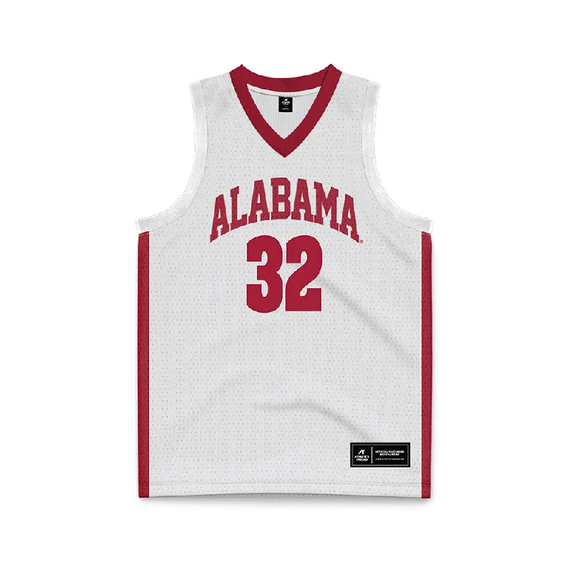 Alabama - NCAA Women's Basketball : Aaliyah Nye - White Basketball Jersey Polka Dot Jersey Shirt