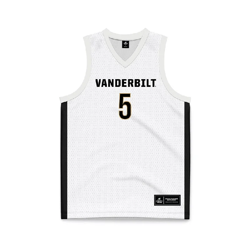 Vanderbilt - NCAA Women's Basketball : Leilani Kapinus - White Basketball Jersey Mint Green Jersey Tee