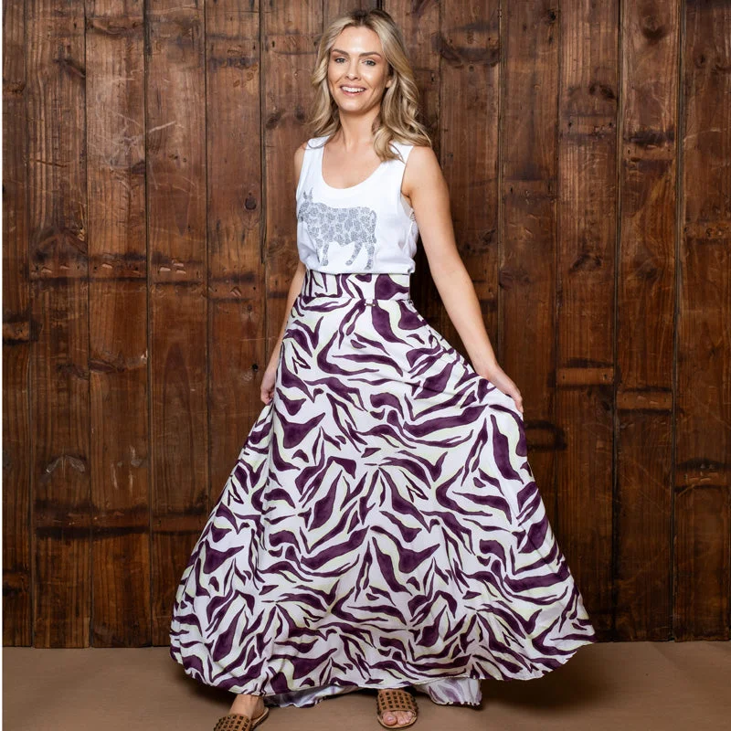 Abstract Zebra Maxi Skirt Orchid lace skirt romantic