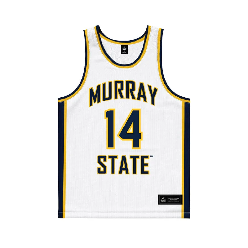 Murray State - NCAA Women's Basketball : Ava Learn - White Basketball Jersey Modern Jersey Tee