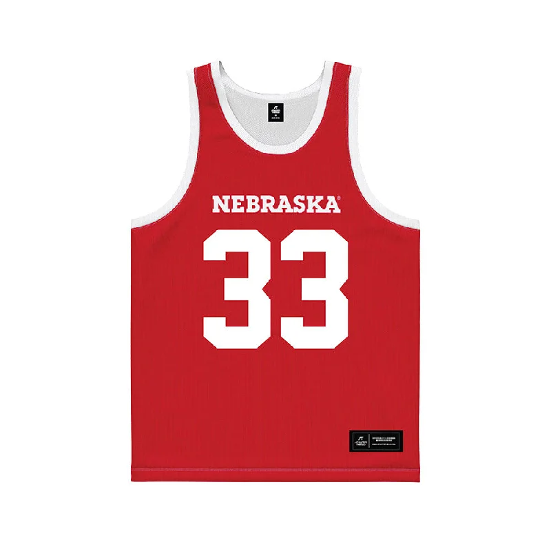 Nebraska - NCAA Women's Basketball : Amiah Hargrove - Red Basketball Jersey Festive Jersey Tee