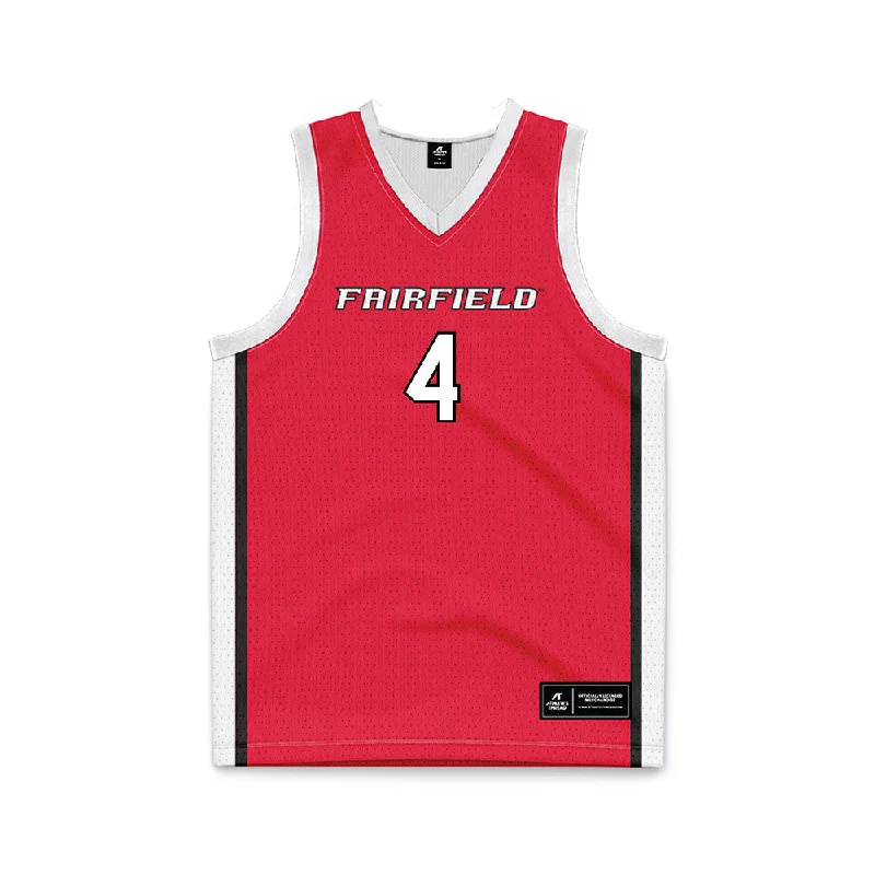 Fairfield - NCAA Women's Basketball : Kaety L'Amoreaux - Basketball Jersey Red Dark Color Jersey Shirt