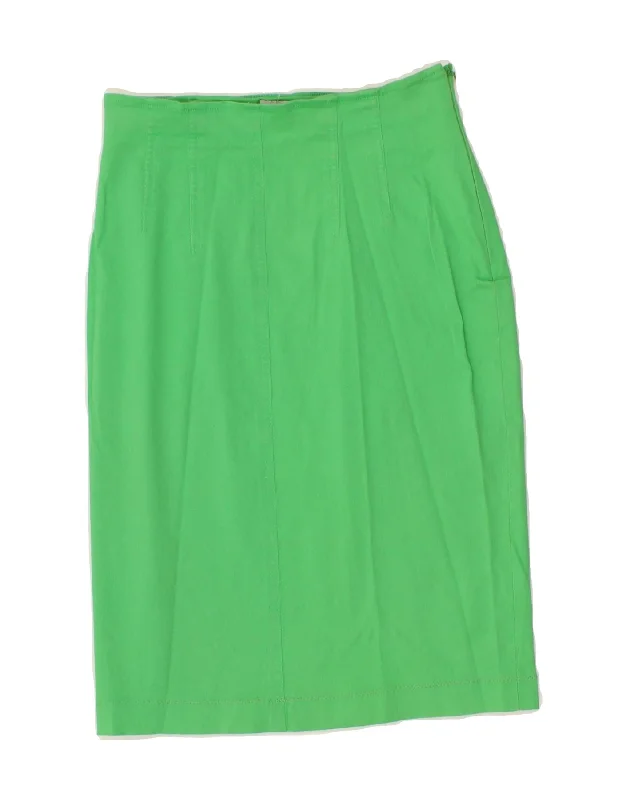 ICEBERG Womens Midi Skirt IT 44 Medium W28 Green lace skirt intricate