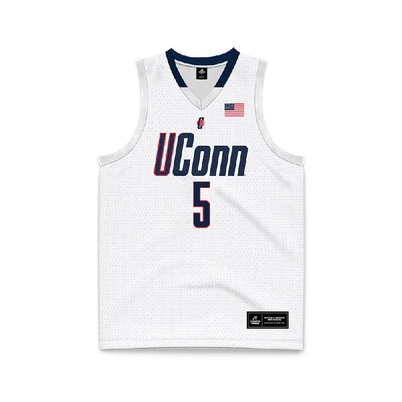 UConn - Women's Basketball Legends : Caroline Doty - Replica Basketball Jersey Textured Jersey Blouse