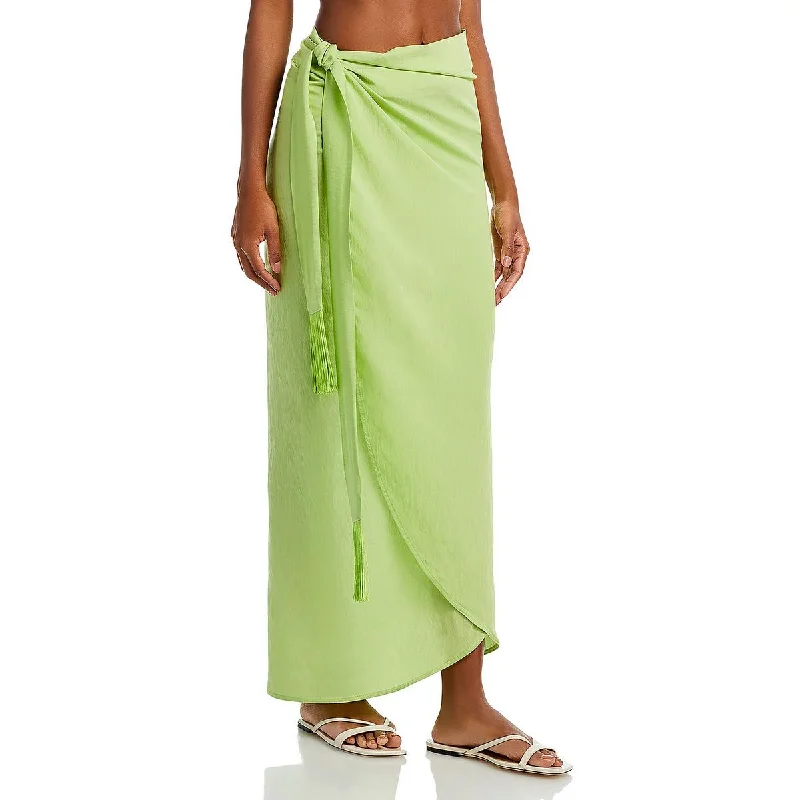 Jonathan Simkhai Womens Tie Waist Skirt Cover-Up midi skirt versatile