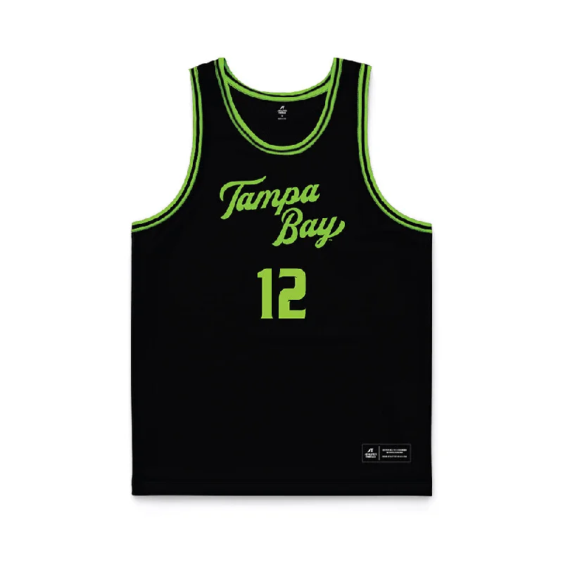 USF - NCAA Women's Basketball : Amy Thompson - Black Basketball Jersey Festive Jersey Tee