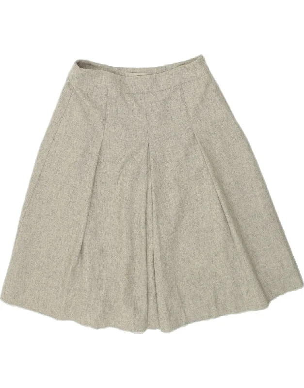 HOBBS Womens A-Line Skirt UK 12 Medium W32  Grey Flecked Viscose lace skirt intricate